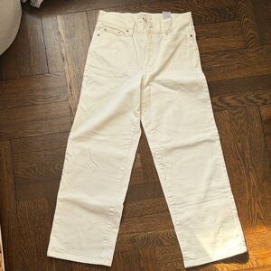 White Straight-Leg Jeans